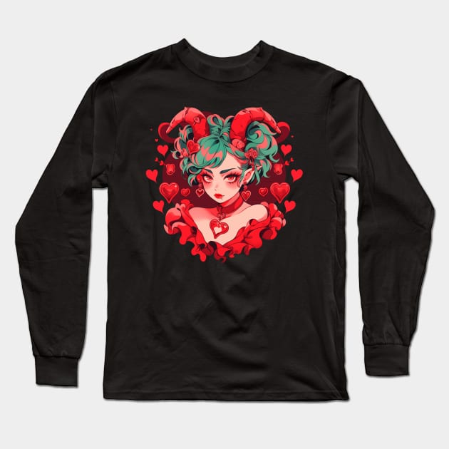 Cute love Demon Long Sleeve T-Shirt by DarkSideRunners